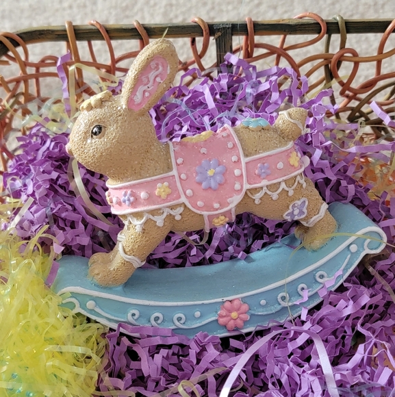 Pastel Rocking Bunny Decor - Picture 7 of 7
